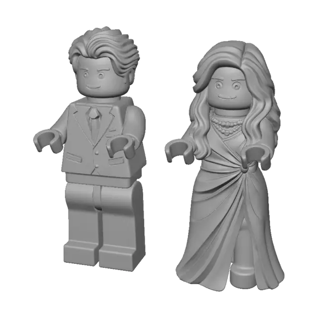 3D model for Glamorous LEGO Couple