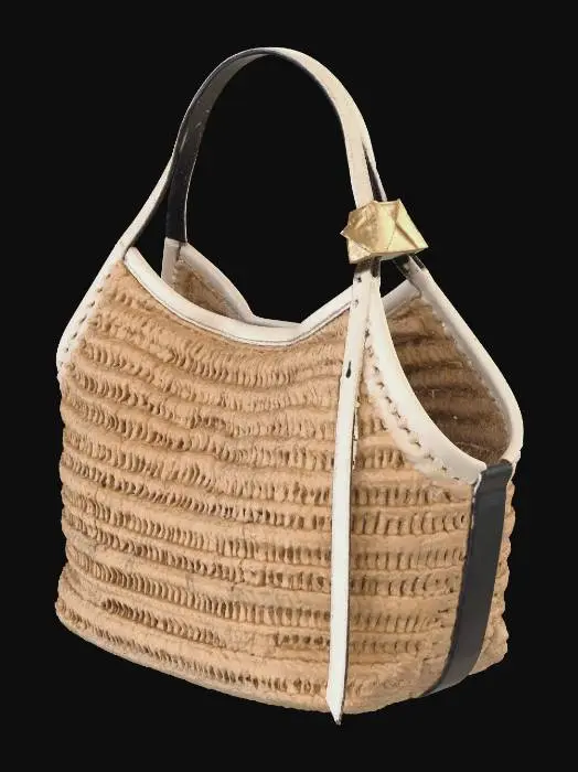 3D model for Raffia Straw Tote Bag
