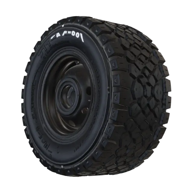 3D model for it needs to be a perfectly round and symmetrical tyre for all terrain conditions