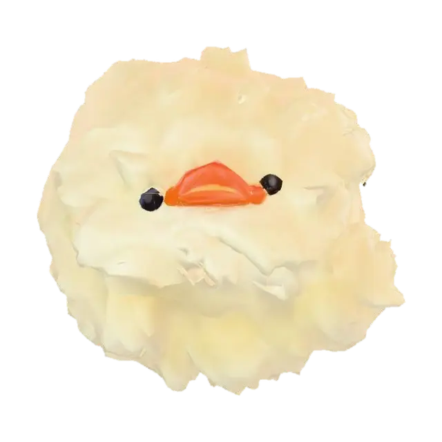 Fluffy Chick - Fowl 3D model, vytvořený pomocí AI