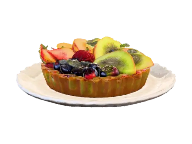 Fruit Tart 3D model, vytvořený pomocí AI