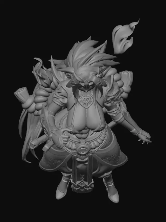 3D model for Violet Blaze Warden