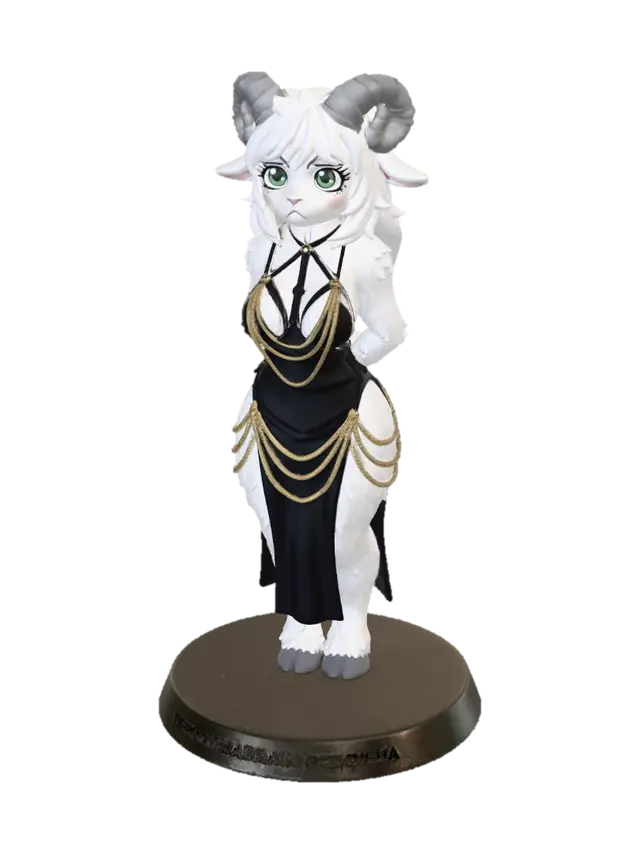 Gilded Ram Enchantress - Rumie 3D model, vytvořený pomocí AI