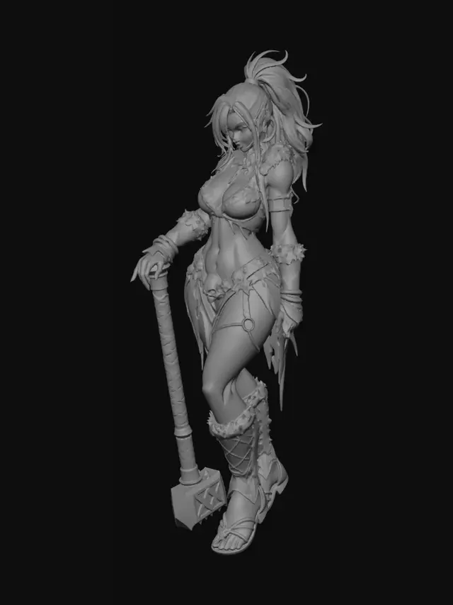 3D model for Hammerbound Huntress