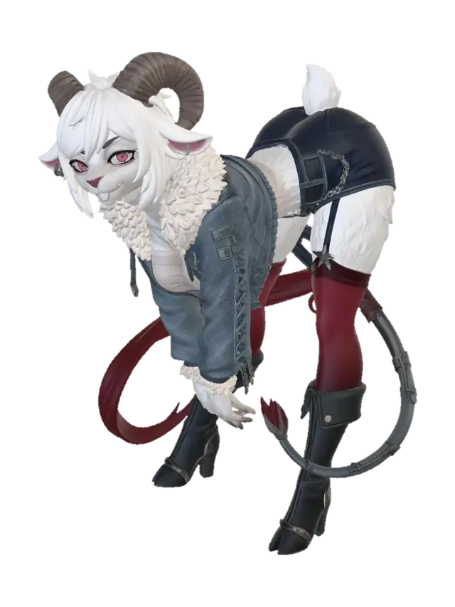 Crimson Horned Nomad - Rumie 3D model, vytvořený pomocí AI