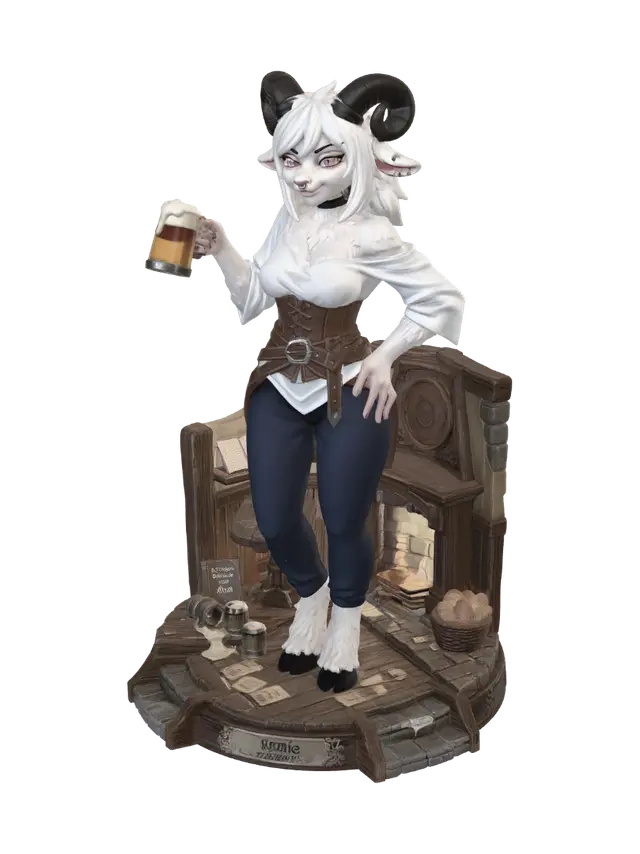 3D model for Rumie the Barmaid