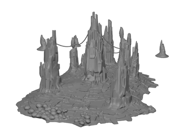 3D model for Isle of the Stone Spires
