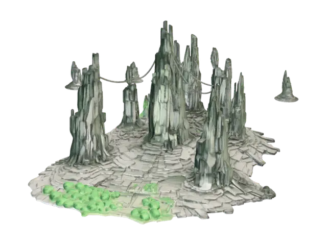 3D model for Isle of the Stone Spires