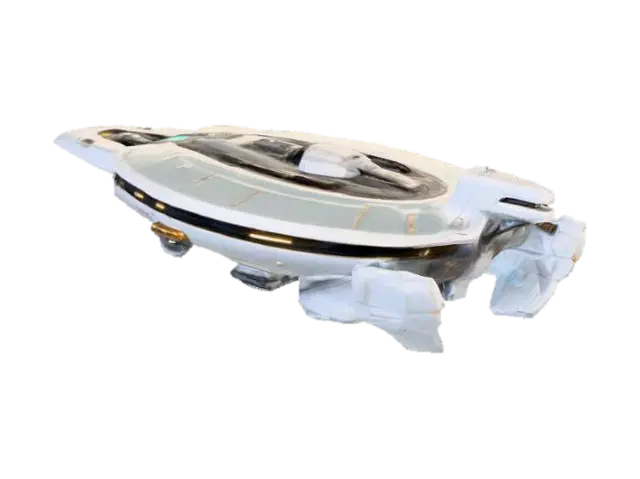 Alien Ship Veridian - Intergalactic 3D model, vytvořený pomocí AI