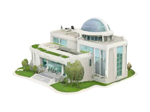 Universidade HeoisDeAvena - Academic 3D model, vytvořený pomocí AI