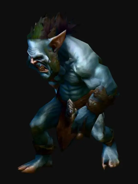 3D model for um troll altamente detalhado; arte para jogo