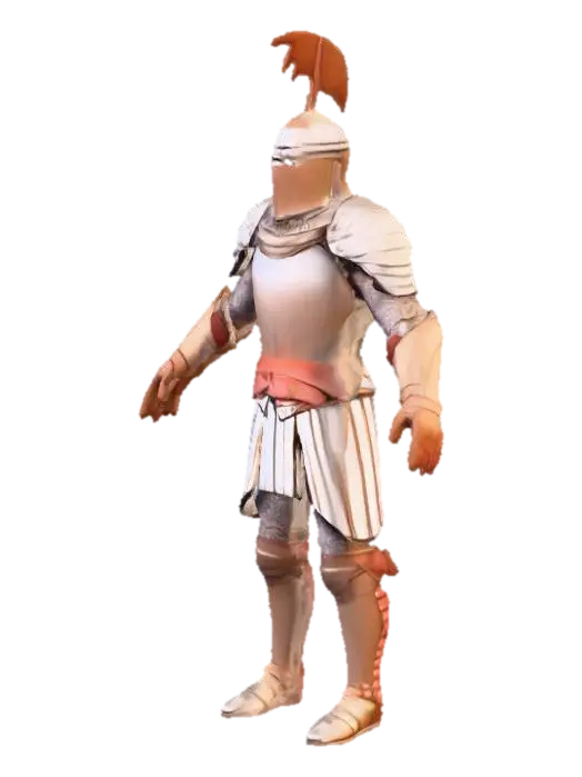 Normand Knight with sword - Norman 3D model, vytvořený pomocí AI