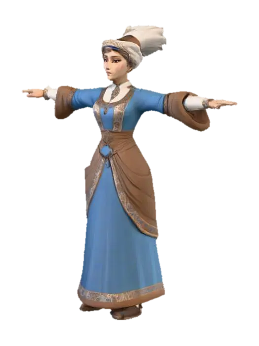 Normand Merrchant Womaan - Norman 3D model, vytvořený pomocí AI
