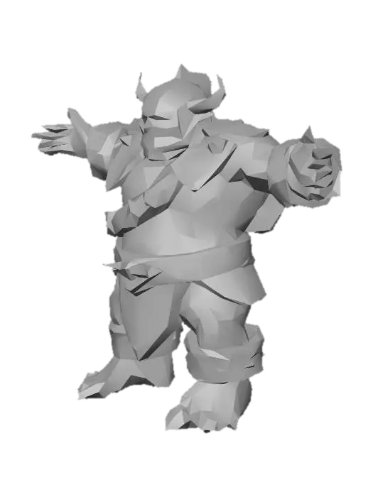 3D model for um chefão goblin de jogos RPG feudal fantasia, vestindo roupas de algodão, extremamente detalhado