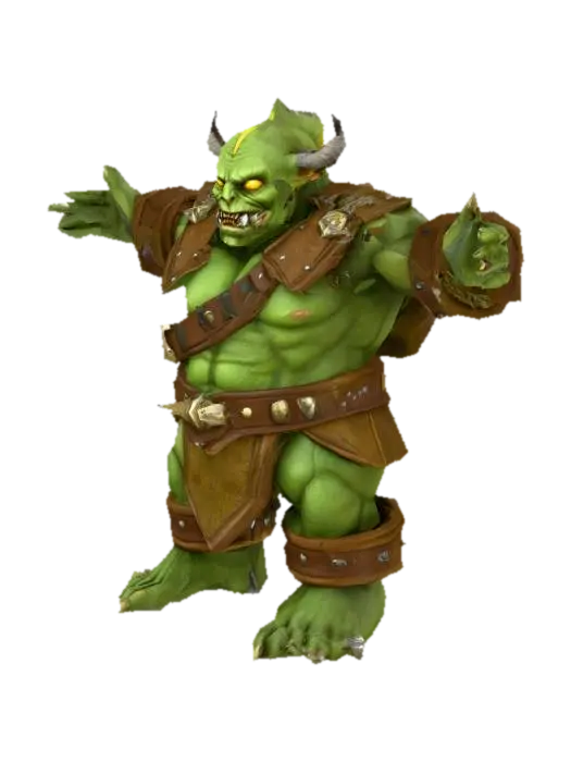 3D model for um chefão goblin de jogos RPG feudal fantasia, vestindo roupas de algodão, extremamente detalhado