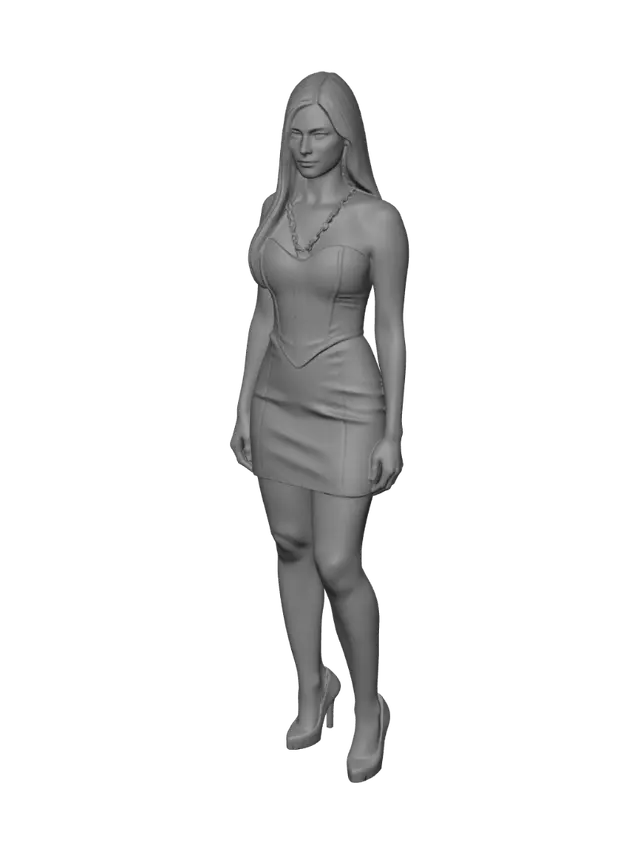 3D model for Azure Corset and Ruby Skirt
