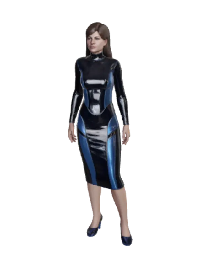 3D model for Blue Chrome Armor