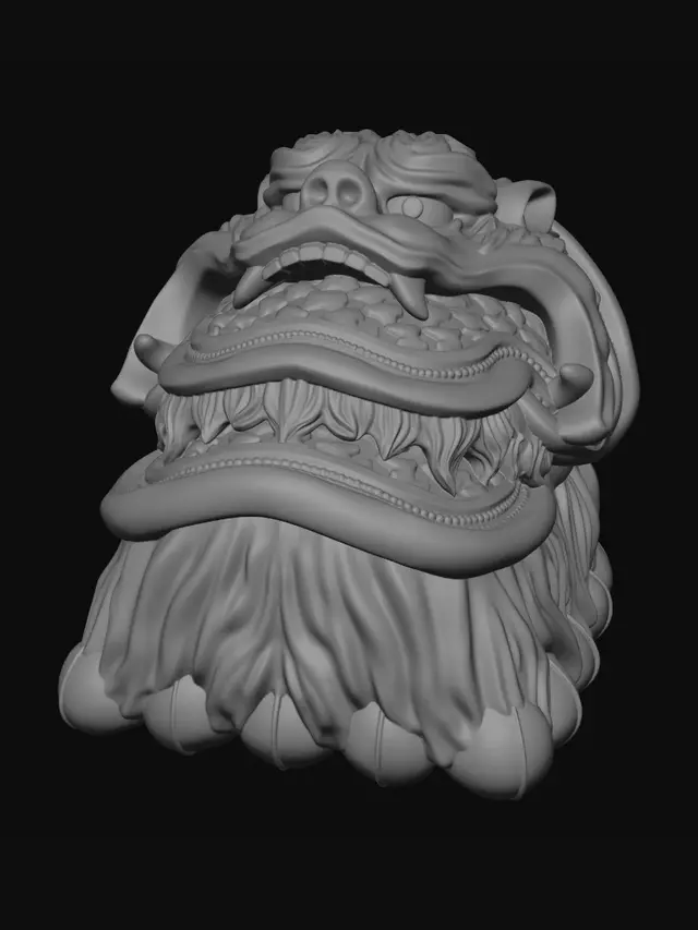3D model for Bronze Chinese Guardian Lion