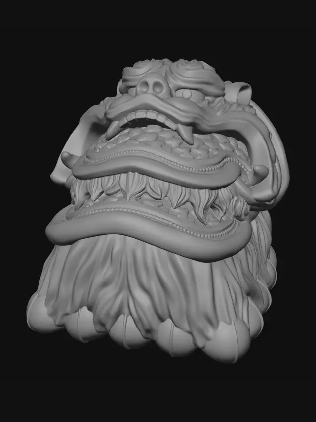3D model for Bronze Chinese Guardian Lion