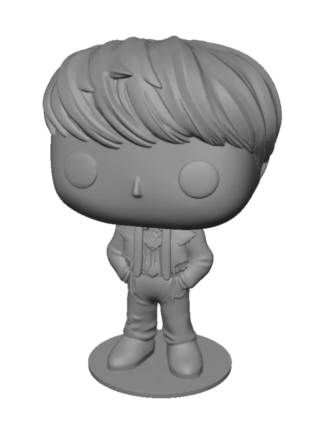 3D model for Black-Haired Funko Pop Figure