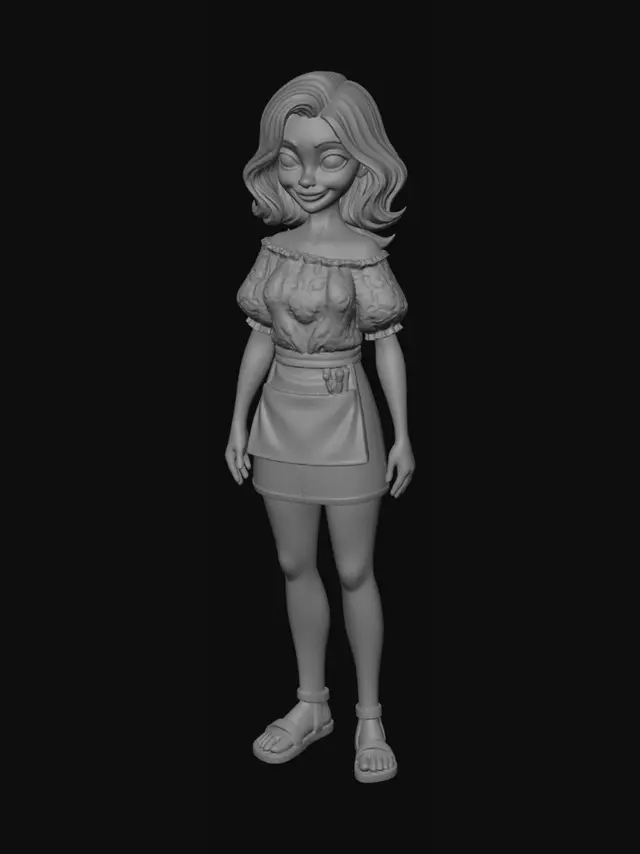 3D model for Summer Florals and Apron
