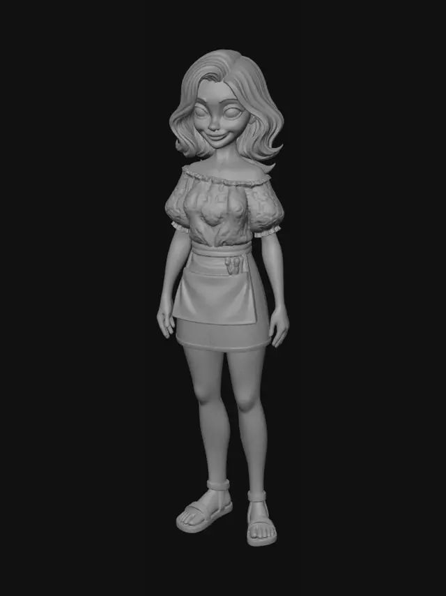 3D model for Summer Florals and Apron