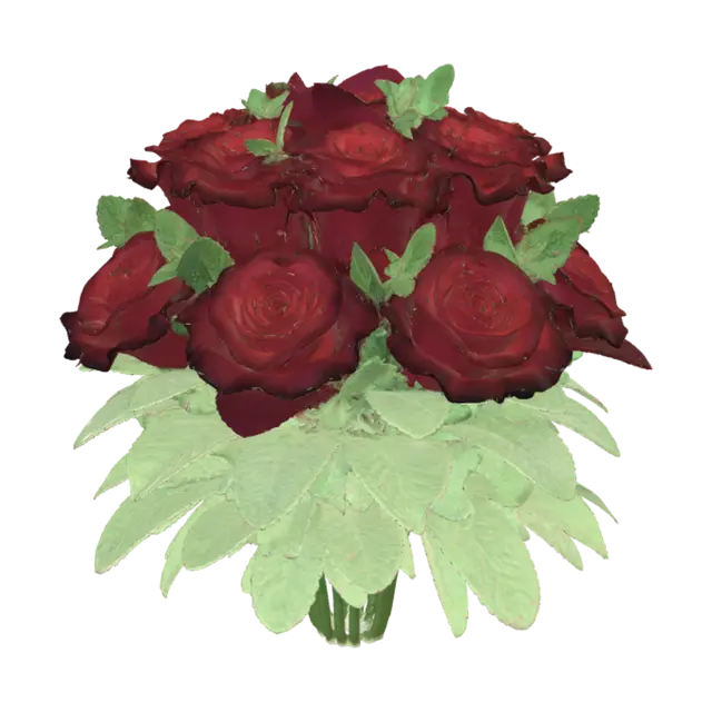 3D model for Crimson Velvet Rose Bouquet
