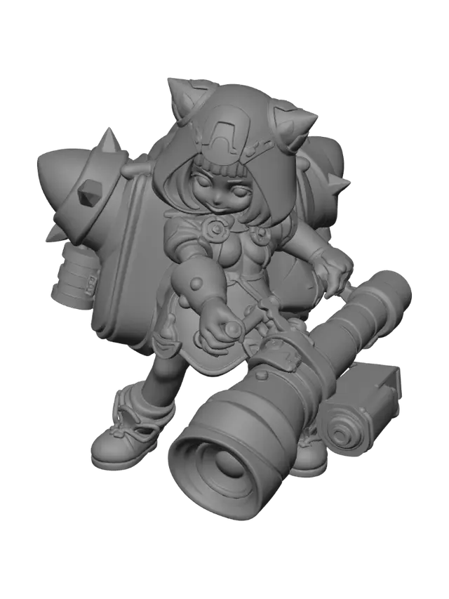 3D model for Crimson Hooded Gunner