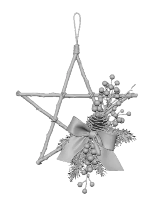 3D model for Festive Star Ornament, #Christmas2025#