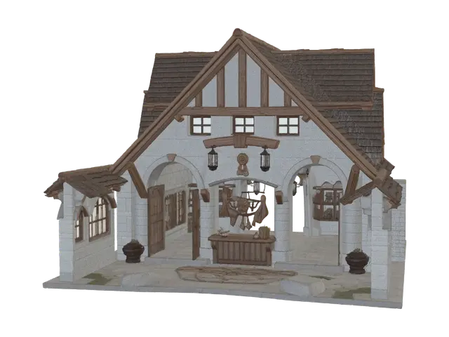 3D-модель Fantashy House - Openplan, згенерована ШІ