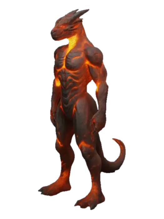 Draconic Guardian 3D model, vytvořený pomocí AI