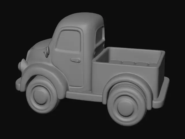 3D model for White Ceramic Log Truck