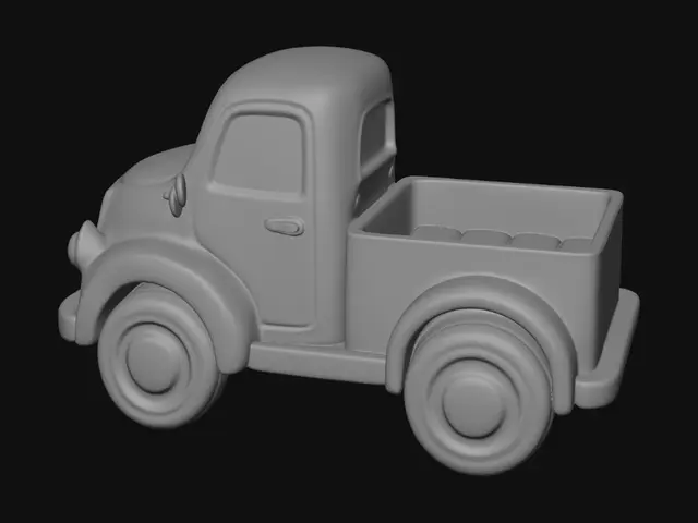 3D model for White Ceramic Log Truck