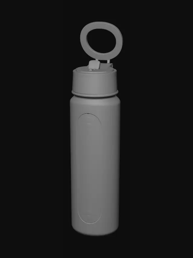 3D model for Blue Water Bottle with Loop Cap