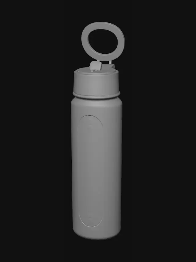 3D model for Blue Water Bottle with Loop Cap