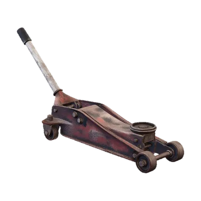 Modello 3D Rusty Floor Jack, generato dall’IA