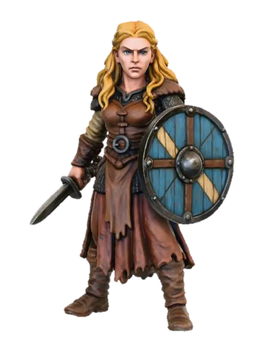 Shieldmaiden of the North - Vikings 3D model, vytvořený pomocí AI