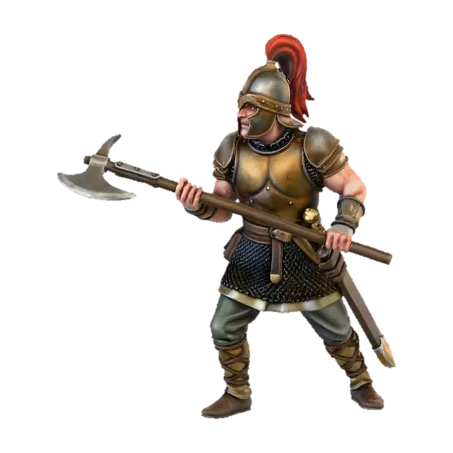 Warrior Sentinel - Axeman 3D model, vytvořený pomocí AI