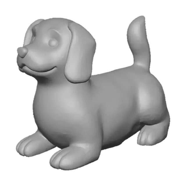 3D model for a loaf of bread shaped like a dog