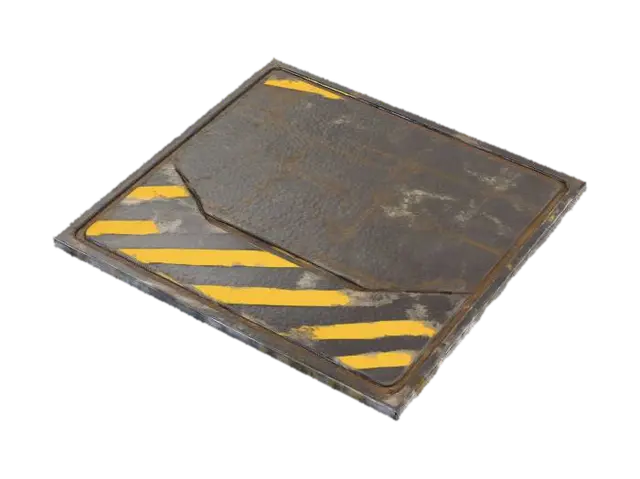 Metal Hatch Cover - Plate 3D model, vytvořený pomocí AI