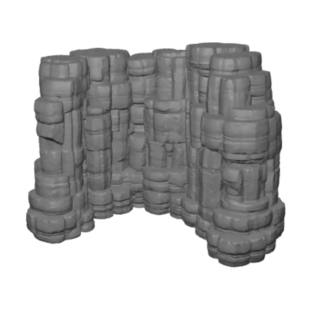 3D model for Curved Brick Pillars