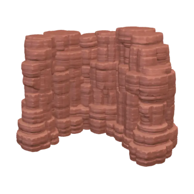 3D model for Curved Brick Pillars