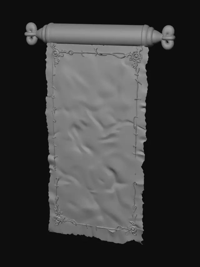 3D model for Timeworn Scroll