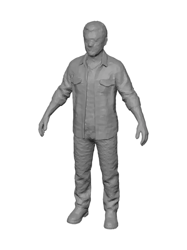 3D model for Casual Denim Outfit Character