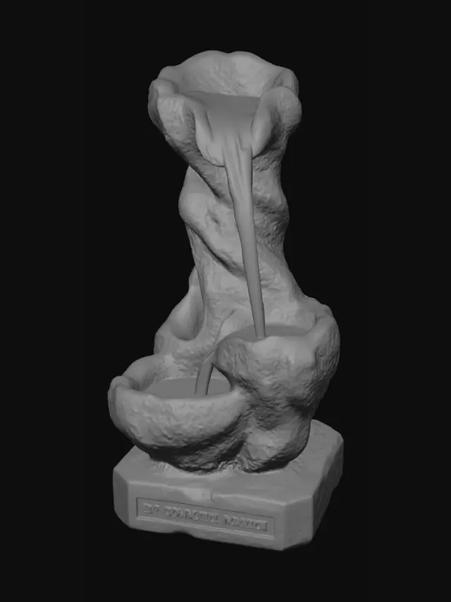 3D model for make me a 3d printable organic water fountain