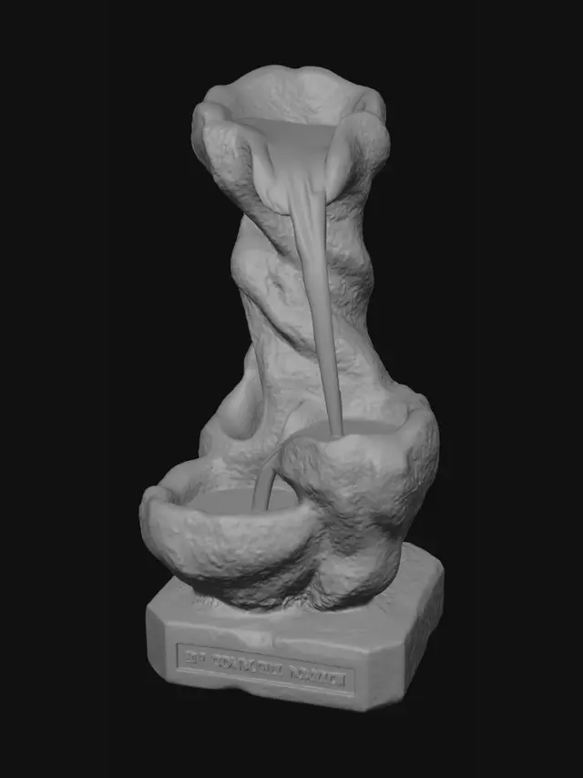 3D model for make me a 3d printable organic water fountain