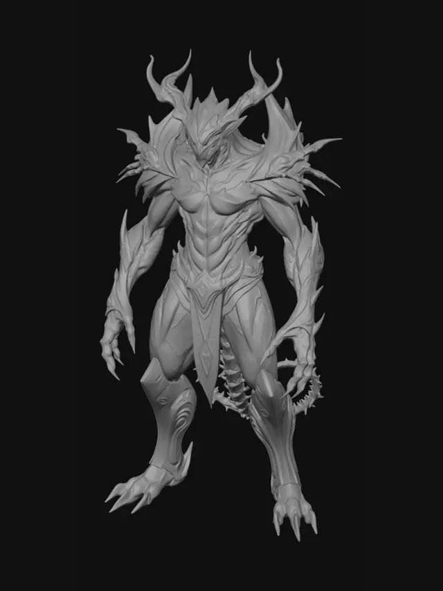 3D model for make a 3d printable of a ice demon