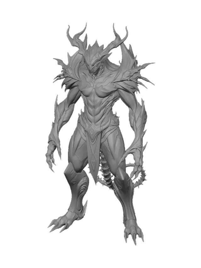 3D model for make a 3d printable of a ice demon