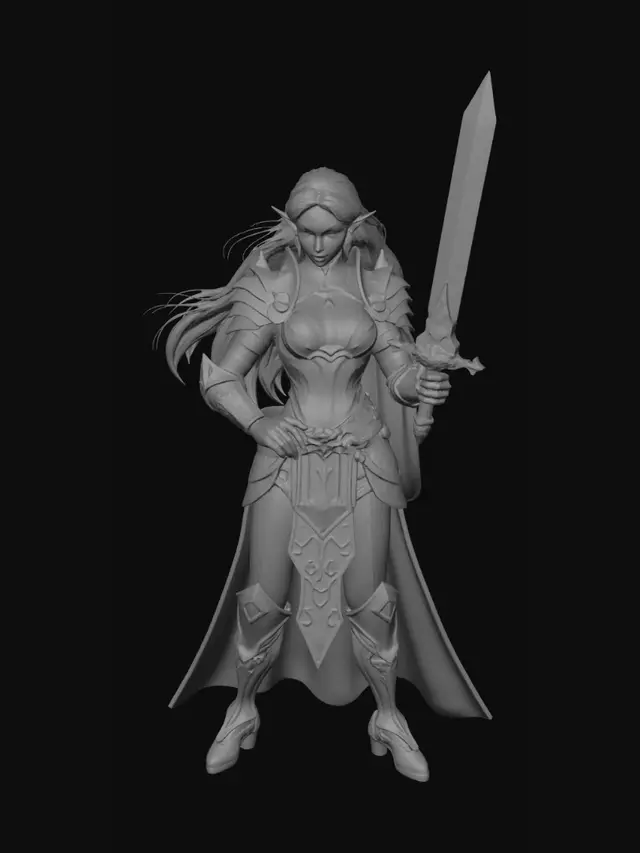 3D model for make a 3d printable model of warrior  Zelda