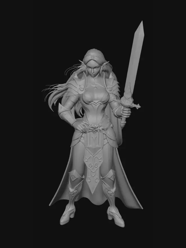 3D model for make a 3d printable model of warrior  Zelda